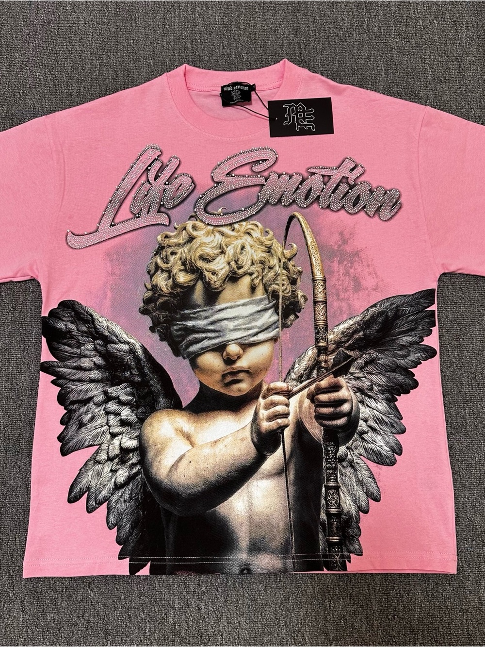 Kids Graphic Tee - Pink Cherub Print